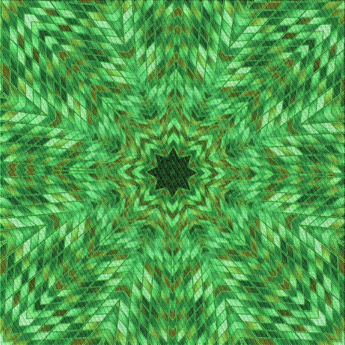 Round Patterned Green Rug, pat1779grn