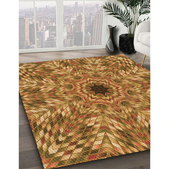 Machine Washable Transitional Orange Rug in a Family Room, wshpat1779org