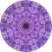 Square Machine Washable Transitional Purple Rug in a Living Room, wshpat1779pur