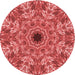 Square Patterned Red Rug, pat1779rd