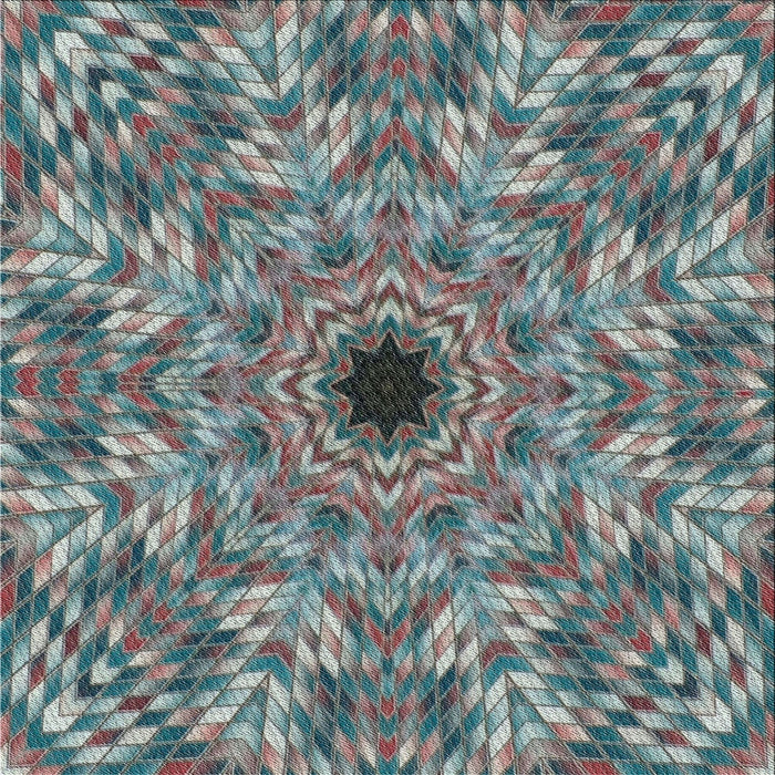 Square Patterned Gray Novelty Rug, pat1779