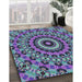 Machine Washable Transitional Koi Blue Rug in a Family Room, wshpat177