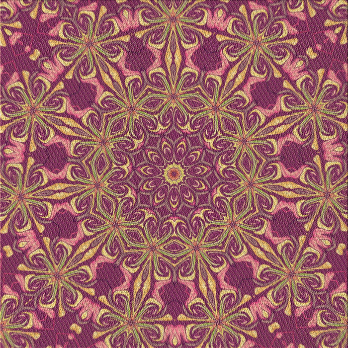 Round Patterned Peru Brown Rug, pat178brn