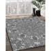 Machine Washable Transitional Ash Gray Rug in a Family Room, wshpat178gry