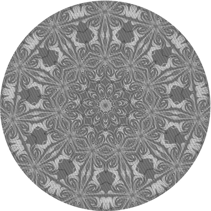 Square Patterned Ash Gray Rug, pat178gry