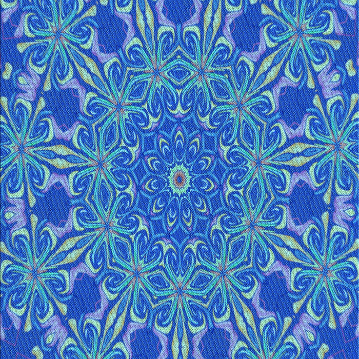 Machine Washable Transitional Blue Orchid Blue Rug, wshpat178lblu