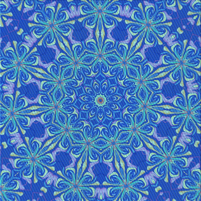 Round Machine Washable Transitional Blue Orchid Blue Rug, wshpat178lblu