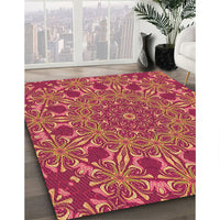 Patterned Orange Rug, pat178org