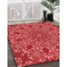 Machine Washable Transitional Red Rug in a Family Room, wshpat178rd