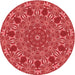 Square Patterned Red Rug, pat178rd