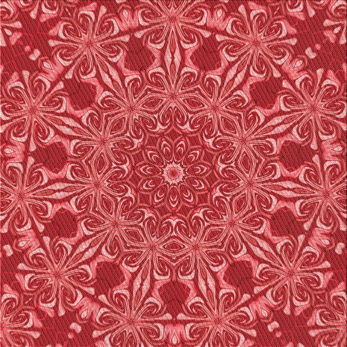 Round Patterned Red Rug, pat178rd