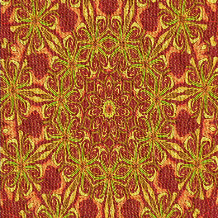 Patterned Neon Red Rug, pat178yw