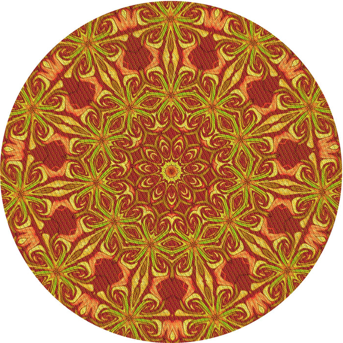 Square Patterned Neon Red Rug, pat178yw