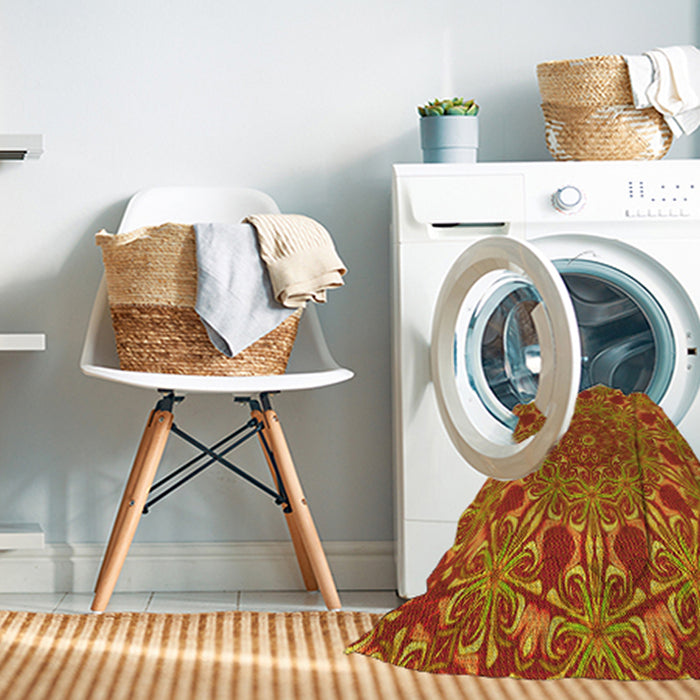 Machine Washable Transitional Neon Red Rug in a Washing Machine, wshpat178yw