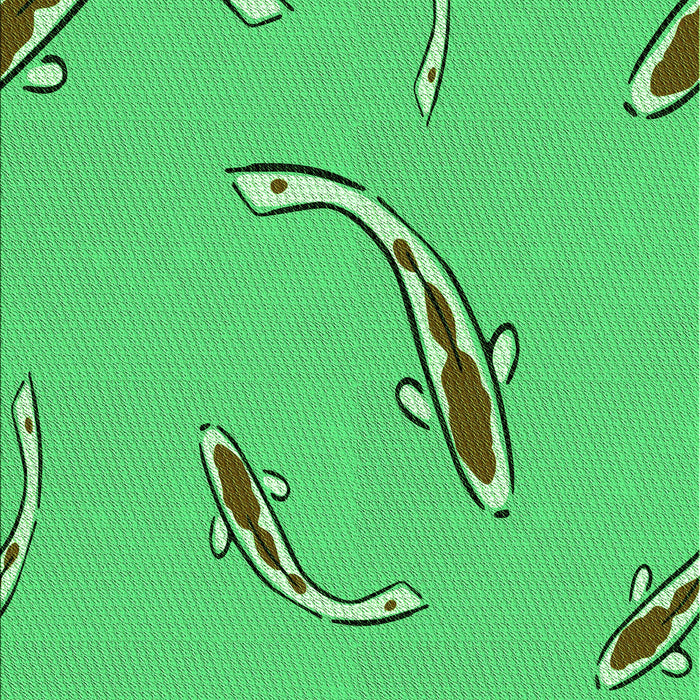 Machine Washable Transitional Neon Green Rug, wshpat1780grn