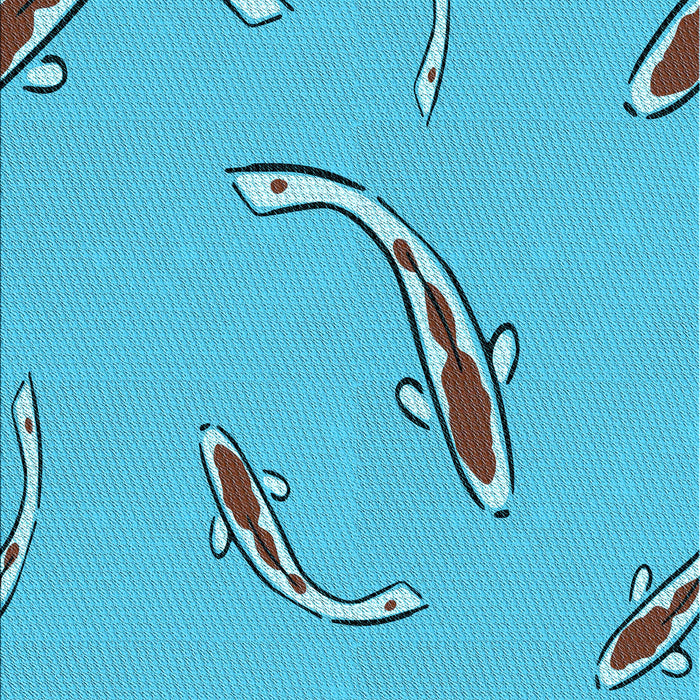 Patterned Dark Turquoise Green Rug, pat1780lblu