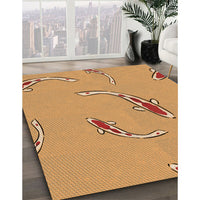 Patterned Orange Rug, pat1780org