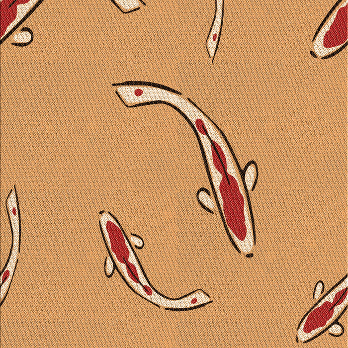 Patterned Orange Rug, pat1780org