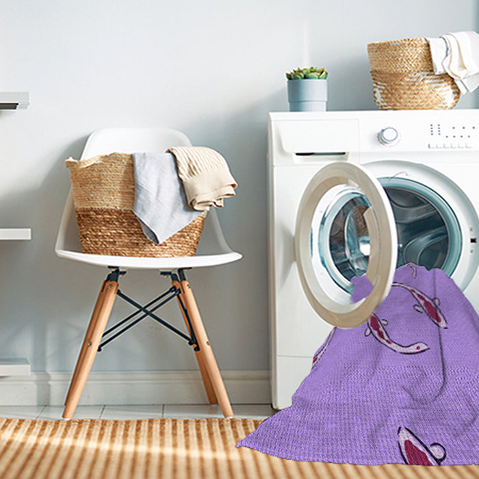 Machine Washable Transitional Bright Lilac Purple Rug in a Washing Machine, wshpat1780pur