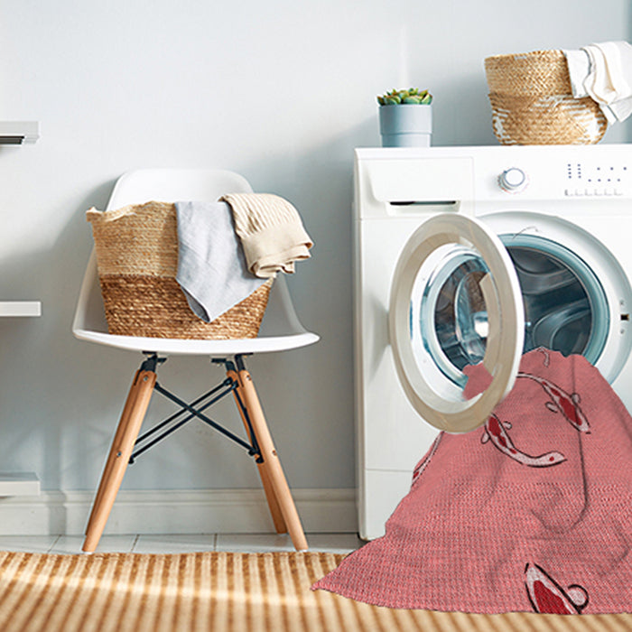 Machine Washable Transitional Red Rug in a Washing Machine, wshpat1780rd