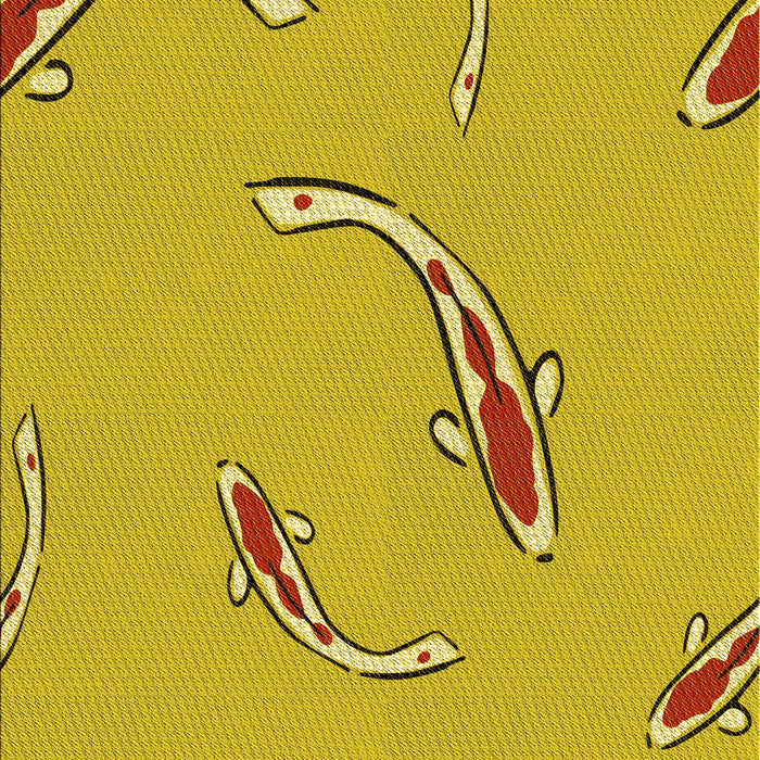 Machine Washable Transitional Yellow Rug, wshpat1780yw