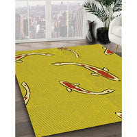 Patterned Yellow Rug, pat1780yw