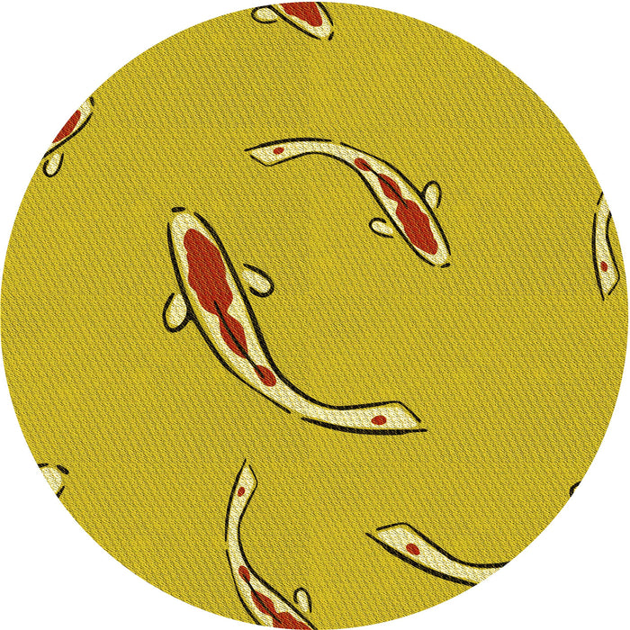 Square Machine Washable Transitional Yellow Rug in a Living Room, wshpat1780yw