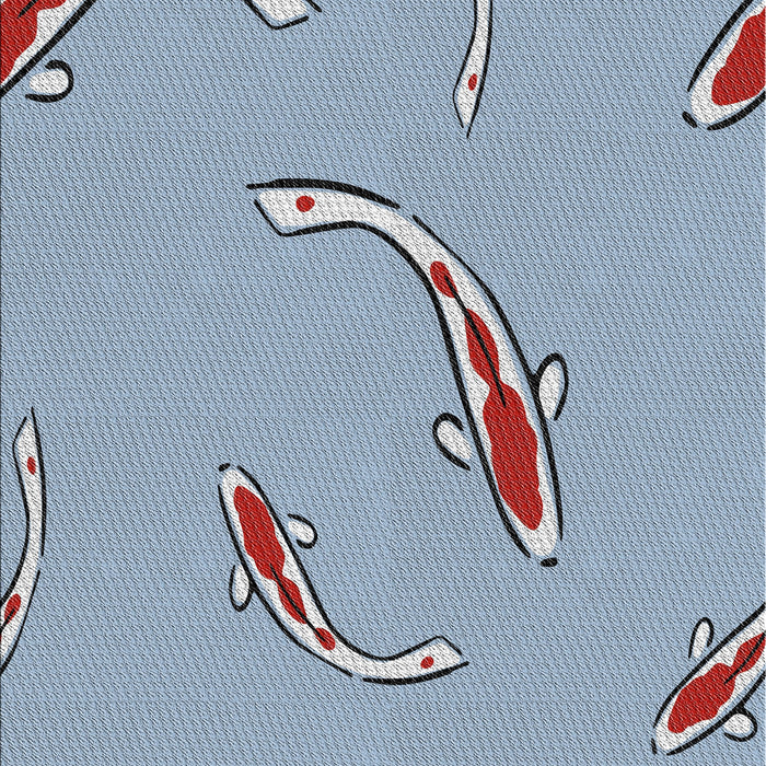 Patterned Light Blue Novelty Rug, pat1780