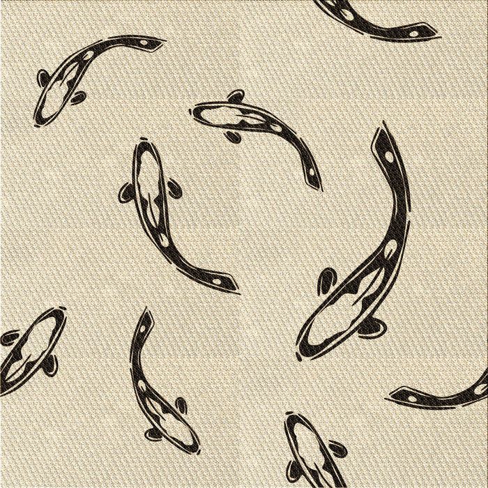 Round Patterned Moccasin Beige Rug, pat1781brn