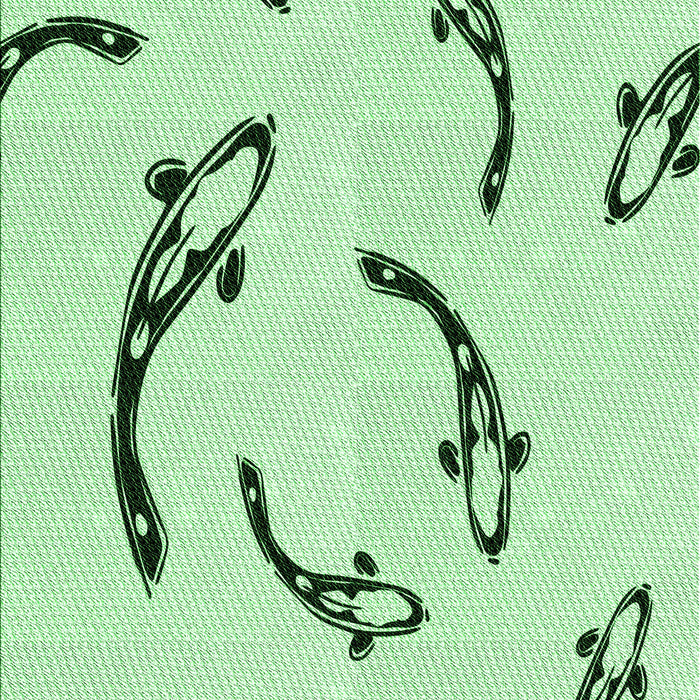 Patterned Mint Green Rug, pat1781grn