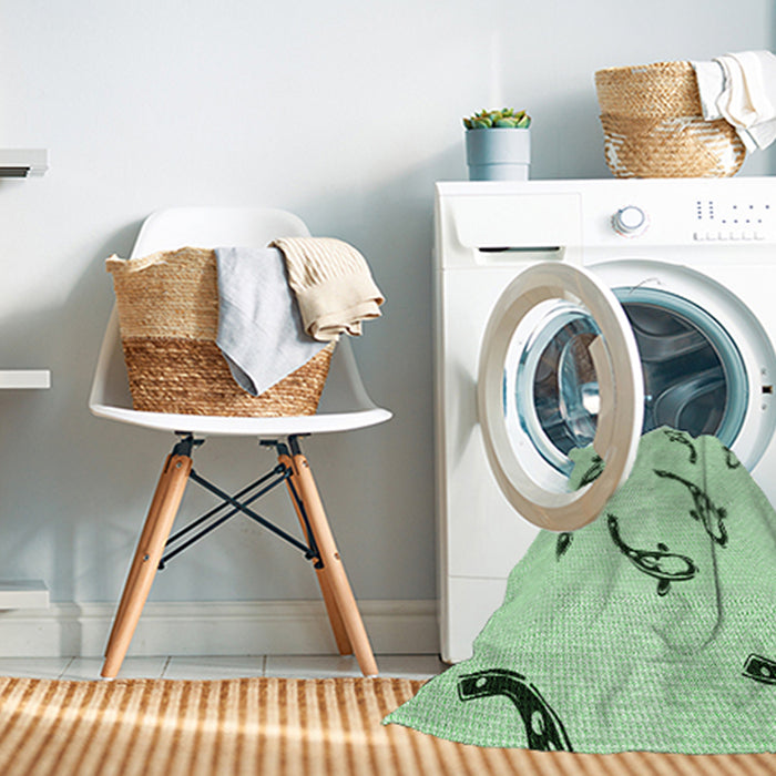 Machine Washable Transitional Mint Green Rug in a Washing Machine, wshpat1781grn