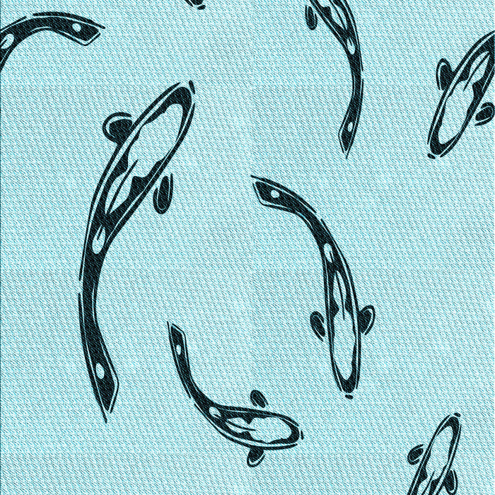 Patterned Electric Blue Rug, pat1781lblu