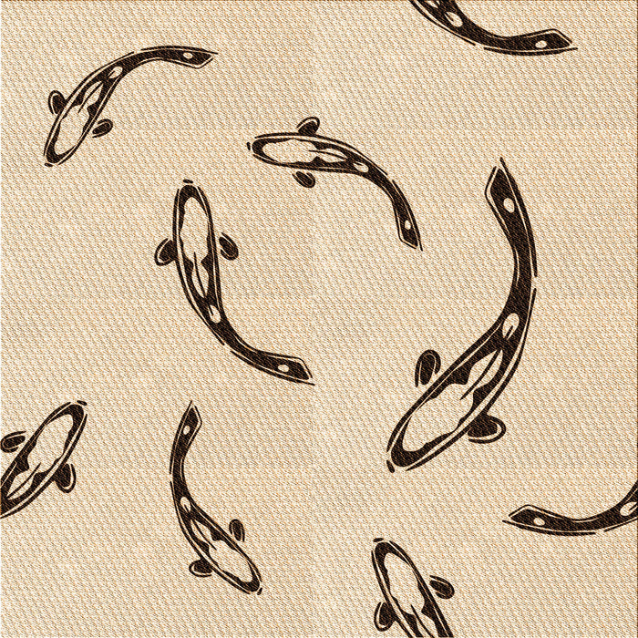 Round Patterned Peru Brown Rug, pat1781org