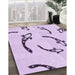 Machine Washable Transitional Lilac Purple Rug in a Family Room, wshpat1781pur