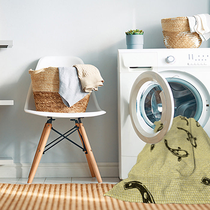 Machine Washable Transitional Sun Yellow Rug in a Washing Machine, wshpat1781yw