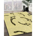 Patterned Sun Yellow Rug in Family Room, pat1781yw