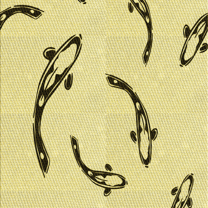 Patterned Sun Yellow Rug, pat1781yw