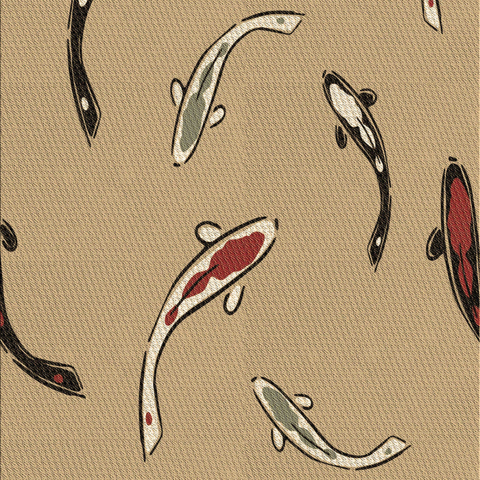 Patterned Yellow Orange Rug, pat1782brn