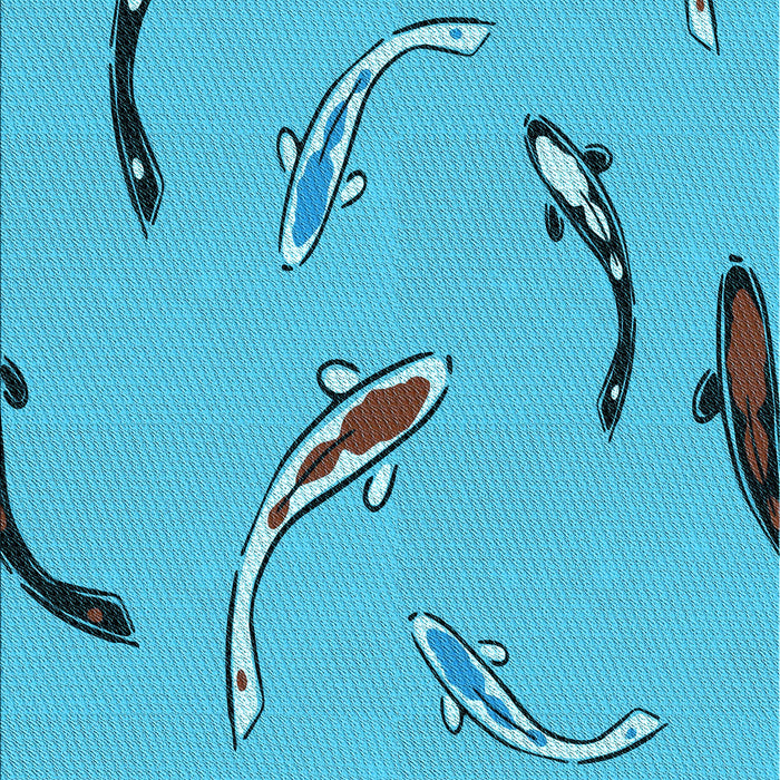 Patterned Dark Turquoise Green Rug, pat1782lblu