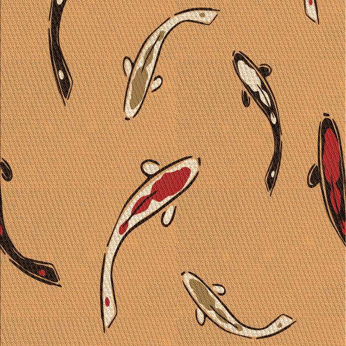 Patterned Orange Rug, pat1782org