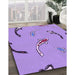 Machine Washable Transitional Bright Lilac Purple Rug in a Family Room, wshpat1782pur