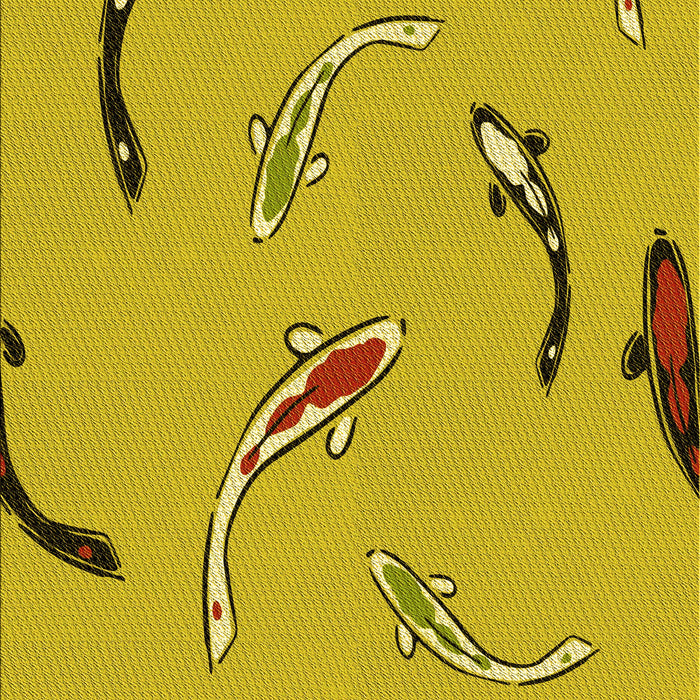 Machine Washable Transitional Yellow Rug, wshpat1782yw