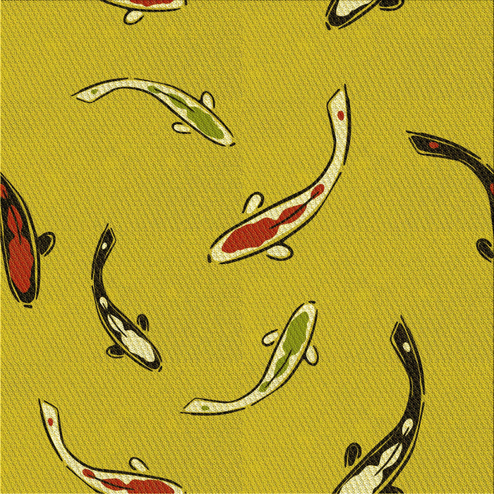 Round Machine Washable Transitional Yellow Rug, wshpat1782yw