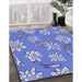 Machine Washable Transitional Jeans Blue Rug in a Family Room, wshpat1783blu