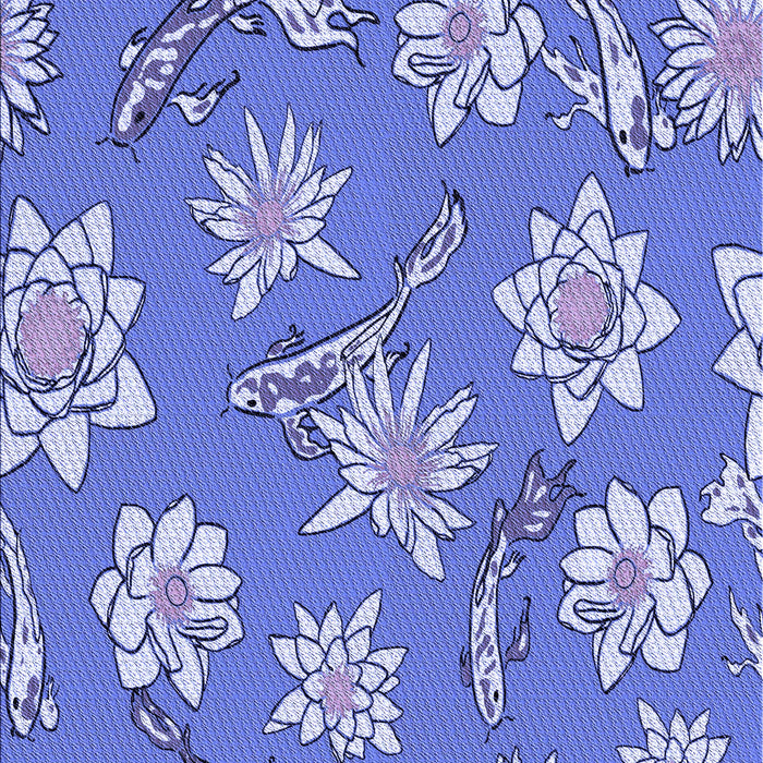 Patterned Jeans Blue Rug, pat1783blu