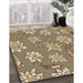 Machine Washable Transitional Red Brown Rug in a Family Room, wshpat1783brn