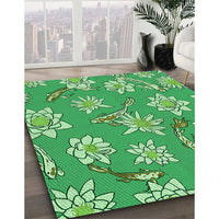 Patterned Green Rug, pat1783grn