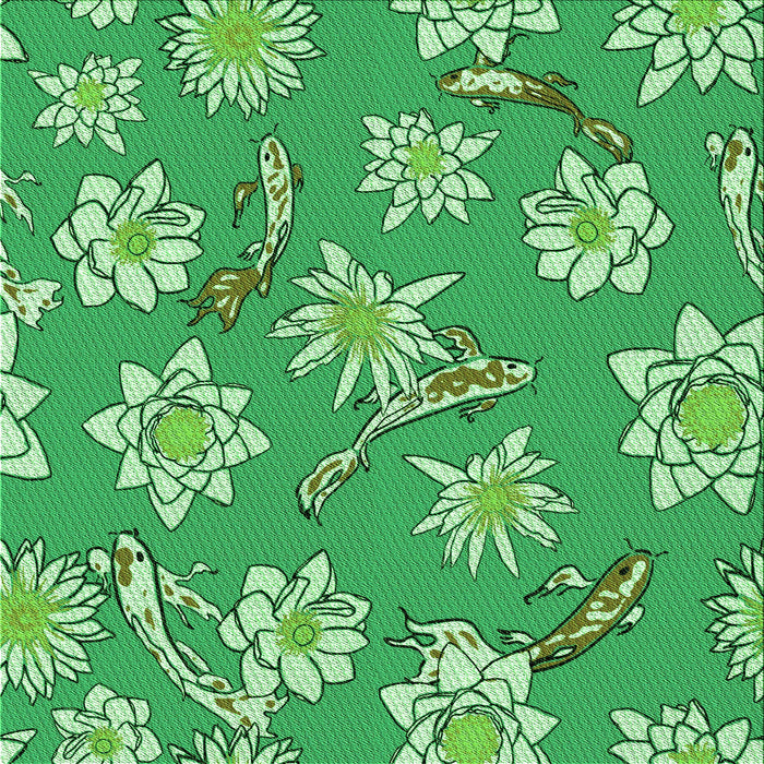 Round Patterned Green Rug, pat1783grn