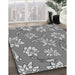 Machine Washable Transitional Carbon Gray Rug in a Family Room, wshpat1783gry