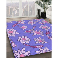 Patterned Amethyst Purple Rug, pat1783pur